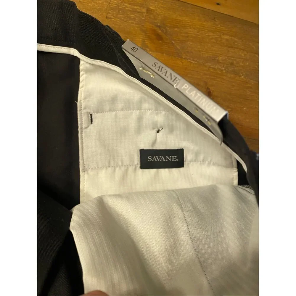 Savane size 40 NWT men’s black platinum power threads shorts